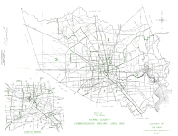 Harris county Commissioners Precinct Lines 1982