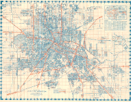 Map of the City of Houston 1940