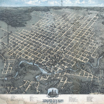Bird's eye view of the city of Houston 1873 Bird's eye view of the city of Houston 1873