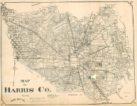 map of Harris County, pre 1911 map of Harris County, pre 1911